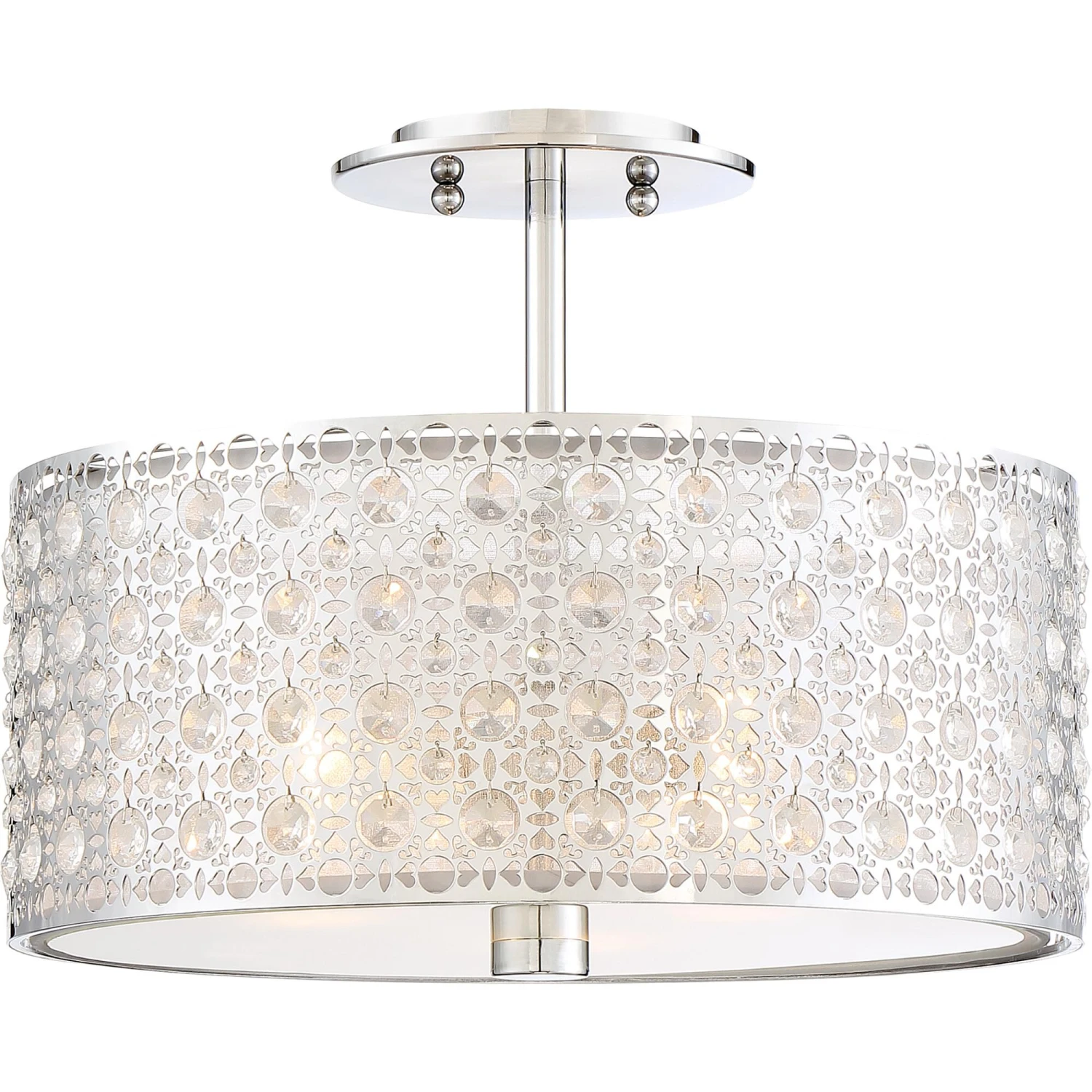 Platinum Collection Verity 15 Inch 3 Light Semi Flush Mount By Quoizel 8 Platinum Collection Verity 15 Inch 3 Light Semi Flush Mount By Quoizel - Image 6