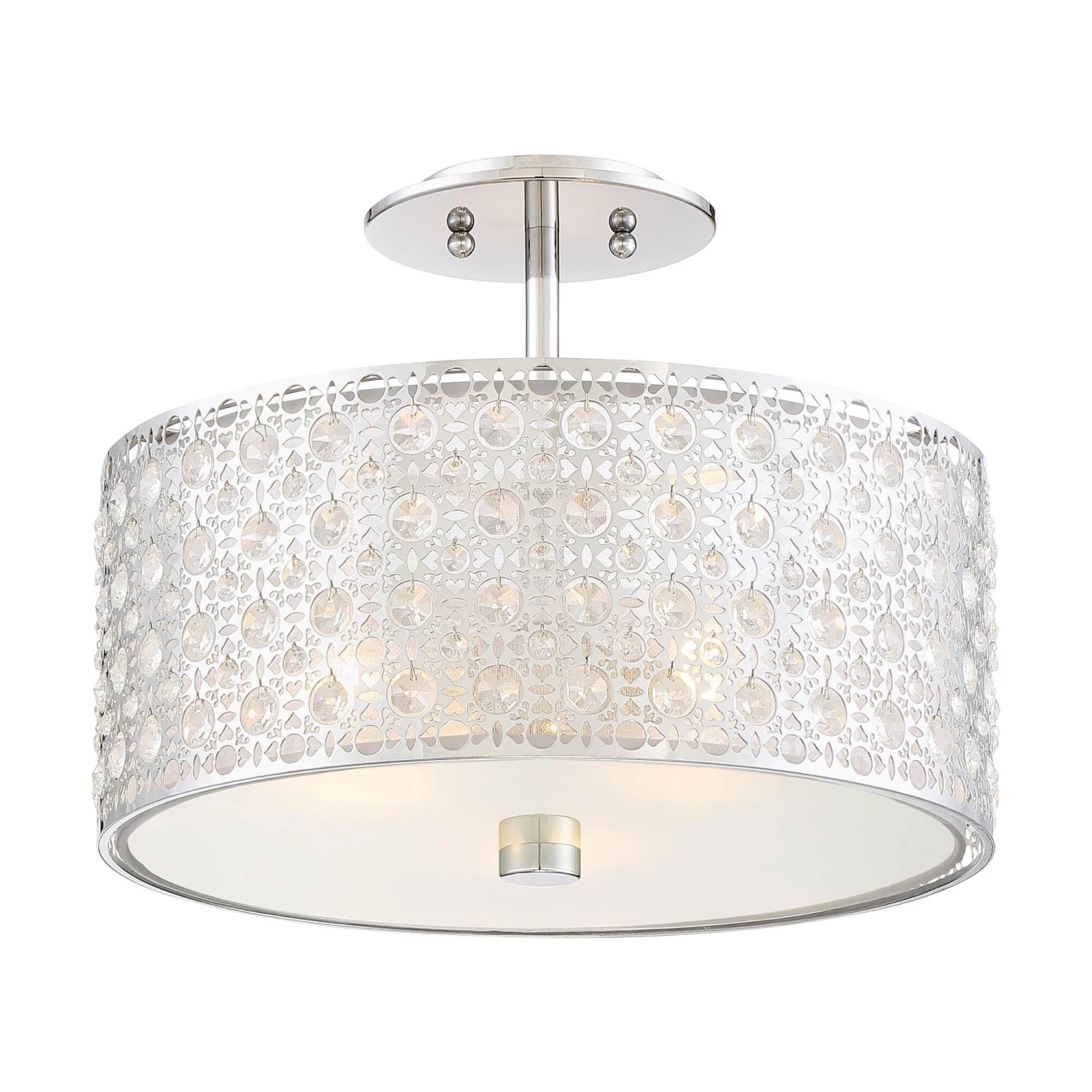Platinum Collection Verity 15 Inch 3 Light Semi Flush Mount By Quoizel 5 Platinum Collection Verity 15 Inch 3 Light Semi Flush Mount By Quoizel - Image 3