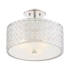 Platinum Collection Verity 15 Inch 3 Light Semi Flush Mount By Quoizel 12 Platinum Collection Verity 15 Inch 3 Light Semi Flush Mount By Quoizel -Light Bulbs Sales Store Quoizel PCVY1714C 4