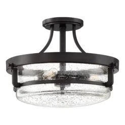Outpost 14 Inch 3 Light Semi Flush Mount By Quoizel