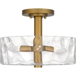 Calpella 14 Inch 3 Light Semi Flush Mount By Quoizel 12 Calpella 14 Inch 3 Light Semi Flush Mount By Quoizel -Light Bulbs Sales Store Quoizel QSF5608AB 3