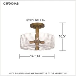 Calpella 14 Inch 3 Light Semi Flush Mount By Quoizel 15 Calpella 14 Inch 3 Light Semi Flush Mount By Quoizel -Light Bulbs Sales Store Quoizel QSF5608AB DIM