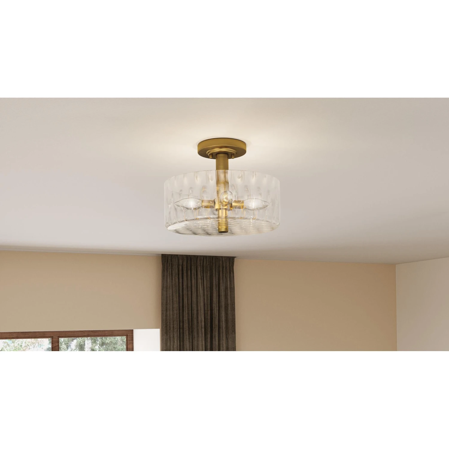 Calpella 14 Inch 3 Light Semi Flush Mount By Quoizel 10 Calpella 14 Inch 3 Light Semi Flush Mount By Quoizel - Image 8
