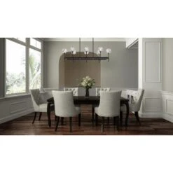 45 Inch 8 Light Linear Suspension Light By Quoizel -Light Bulbs Sales Store Quoizel RGA846MBK 13