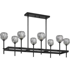 45 Inch 8 Light Linear Suspension Light By Quoizel -Light Bulbs Sales Store Quoizel RGA846MBK 2