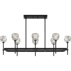 45 Inch 8 Light Linear Suspension Light By Quoizel -Light Bulbs Sales Store Quoizel RGA846MBK 4