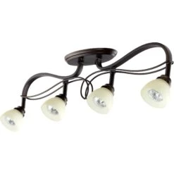 Lariat 32 Inch 4 Light Flush Mount By Quorum International