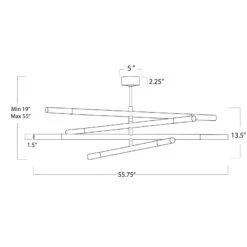 Wick 55 Inch 8 Light LED Chandelier By Regina Andrew -Light Bulbs Sales Store Regina Andrew 16 1363 NaturalBrass 91