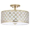 Kora Quatrefoil 15 Inch 3 Light Semi Flush Mount By Safavieh -Light Bulbs Sales Store Safavieh flu4000a off