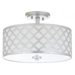 Kora Quatrefoil 15 Inch 3 Light Semi Flush Mount By Safavieh 10 Kora Quatrefoil 15 Inch 3 Light Semi Flush Mount By Safavieh -Light Bulbs Sales Store Safavieh flu4000b off