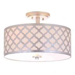 Kora Quatrefoil 15 Inch 3 Light Semi Flush Mount By Safavieh 11 Kora Quatrefoil 15 Inch 3 Light Semi Flush Mount By Safavieh -Light Bulbs Sales Store Safavieh flu4000b on
