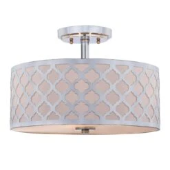 Kora Quatrefoil 15 Inch 3 Light Semi Flush Mount By Safavieh 15 Kora Quatrefoil 15 Inch 3 Light Semi Flush Mount By Safavieh -Light Bulbs Sales Store Safavieh flu4000c on