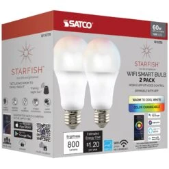Dimmable 10 Watt 2700-5000K A19 LED Light Bulb By Satco 7 Dimmable 10 Watt 2700-5000K A19 LED Light Bulb By Satco -Light Bulbs Sales Store Satco S11275 307