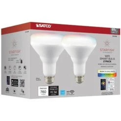 Dimmable 9.5 Watt 2700-5000K BR30 LED Light Bulb By Satco -Light Bulbs Sales Store Satco S11276 307