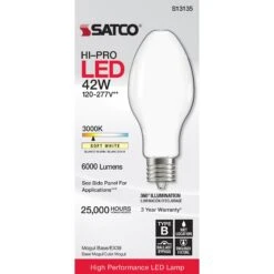 42 Watt 3000K LED Light Bulb By Satco 11 42 Watt 3000K LED Light Bulb By Satco -Light Bulbs Sales Store Satco S13135 300