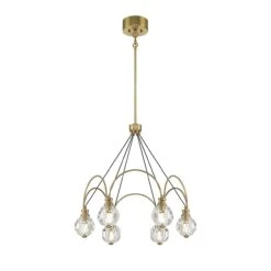 Burnham 26 Inch 6 Light LED Chandelier By Savoy House -Light Bulbs Sales Store Savoy House 1 2202 6 322 C