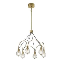 Burnham 26 Inch 6 Light LED Chandelier By Savoy House -Light Bulbs Sales Store Savoy House 1 2202 6 322 E