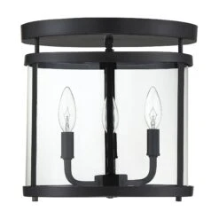 Penrose 12 Inch 3 Light Semi Flush Mount By Savoy House 24 Penrose 12 Inch 3 Light Semi Flush Mount By Savoy House -Light Bulbs Sales Store Savoy House 6 1043 3 BK B