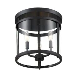 Penrose 12 Inch 3 Light Semi Flush Mount By Savoy House 26 Penrose 12 Inch 3 Light Semi Flush Mount By Savoy House -Light Bulbs Sales Store Savoy House 6 1043 3 BK D