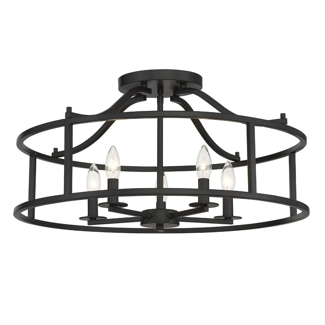 Stockton 24 Inch 5 Light Semi Flush Mount By Savoy House 4 Stockton 24 Inch 5 Light Semi Flush Mount By Savoy House - Image 2