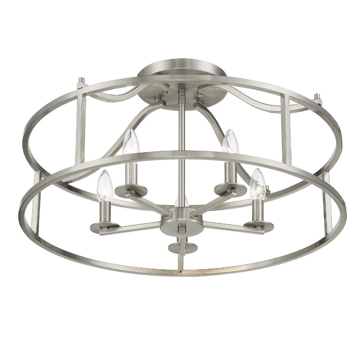 Stockton 24 Inch 5 Light Semi Flush Mount By Savoy House 11 Stockton 24 Inch 5 Light Semi Flush Mount By Savoy House - Image 9