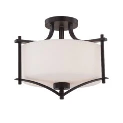 Colton 15 Inch 2 Light Semi Flush Mount By Savoy House