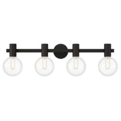 Wright 34 Inch 4 Light Bath Vanity Light By Savoy House 27 Wright 34 Inch 4 Light Bath Vanity Light By Savoy House -Light Bulbs Sales Store Savoy House 8 3076 4 BK