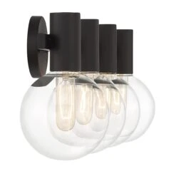 Wright 34 Inch 4 Light Bath Vanity Light By Savoy House 30 Wright 34 Inch 4 Light Bath Vanity Light By Savoy House -Light Bulbs Sales Store Savoy House 8 3076 4 BK E