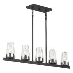 Lighting One Dimond 36 Inch 5 Light Linear Suspension Light By Savoy House -Light Bulbs Sales Store Savoy House L1 2321 5 89 D