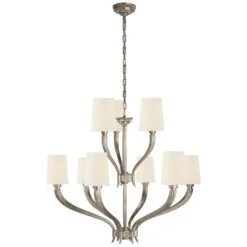 Chapman & Myers Ruhlmann 35 Inch 9 Light Chandelier By Visual Comfort Signature Collection -Light Bulbs Sales Store Visual Comfort Signature Collection CHC2465ANL