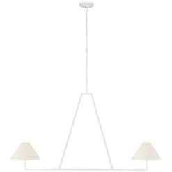 Chapman & Myers Ashton 58 Inch 2 Light LED Linear Suspension Light By Visual Comfort Signature Collection -Light Bulbs Sales Store Visual Comfort Signature Collection CHC5340PWL