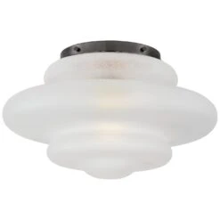 Kelly Wearstler Tableau 15 Inch Flush Mount By Visual Comfort Signature Collection -Light Bulbs Sales Store Visual Comfort Signature Collection KW4271BZVG