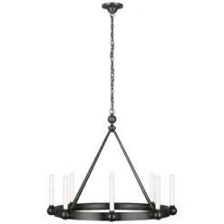 Thomas O'Brien Jeffery 30 Inch 8 Light LED Chandelier By Visual Comfort Signature Collection