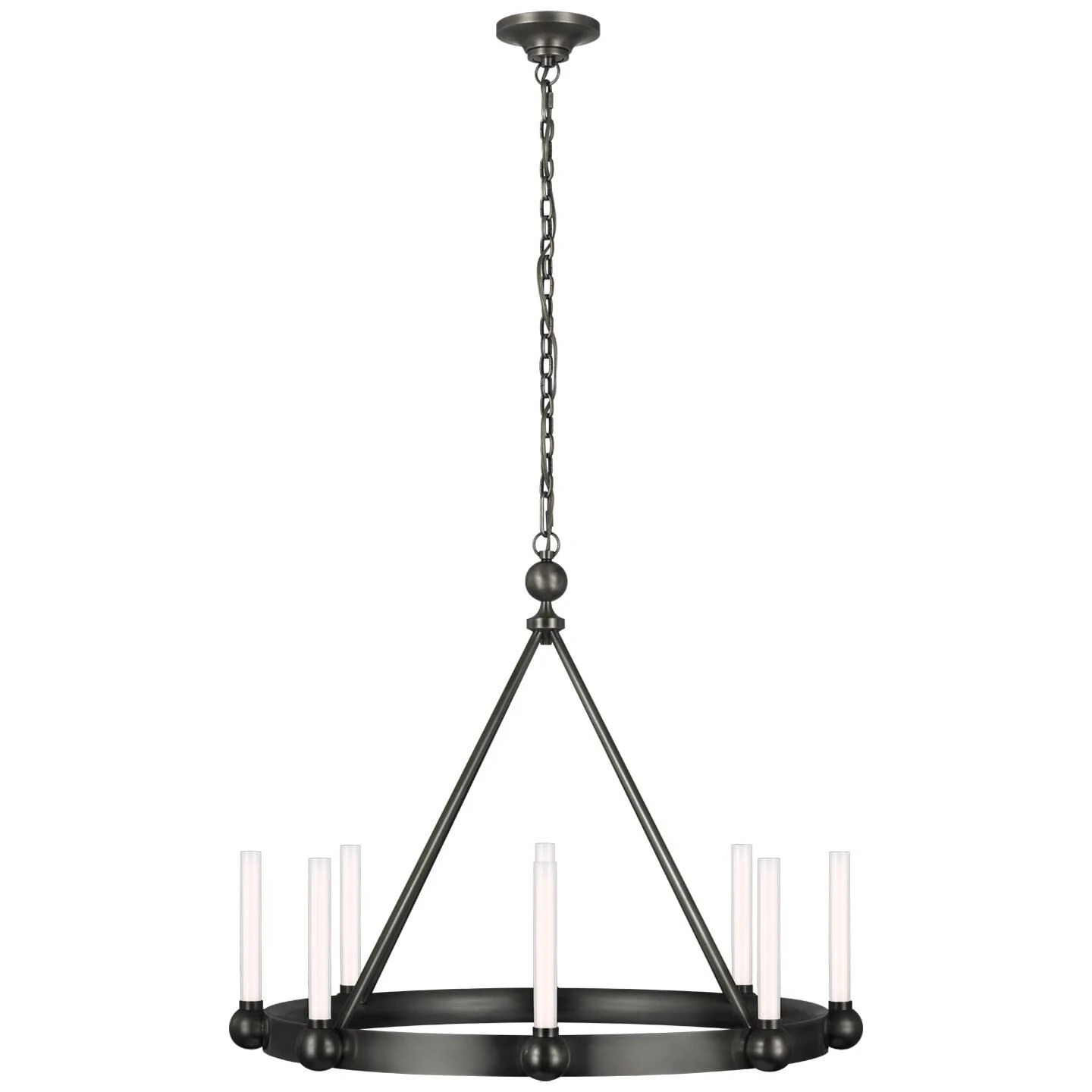 Thomas O'Brien Jeffery 30 Inch 8 Light LED Chandelier By Visual Comfort Signature Collection 3 Thomas O'Brien Jeffery 30 Inch 8 Light LED Chandelier By Visual Comfort Signature Collection