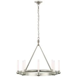 Thomas O'Brien Jeffery 30 Inch 8 Light LED Chandelier By Visual Comfort Signature Collection 10 Thomas O'Brien Jeffery 30 Inch 8 Light LED Chandelier By Visual Comfort Signature Collection -Light Bulbs Sales Store Visual Comfort Signature Collection TOB5775PN WG