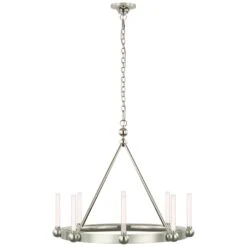 Thomas O'Brien Jeffery 30 Inch 8 Light LED Chandelier By Visual Comfort Signature Collection 11 Thomas O'Brien Jeffery 30 Inch 8 Light LED Chandelier By Visual Comfort Signature Collection -Light Bulbs Sales Store Visual Comfort Signature Collection TOB5775PNWG