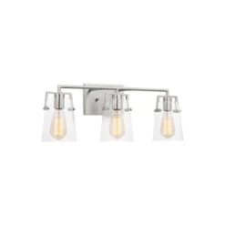 Drew & Jonathan Crofton 24 Inch 3 Light Bath Vanity Light By Visual Comfort Studio Collection -Light Bulbs Sales Store Visual Comfort Studio Collection FS DJV1033BS 3Q