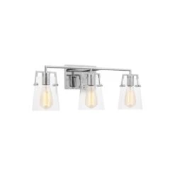 Drew & Jonathan Crofton 24 Inch 3 Light Bath Vanity Light By Visual Comfort Studio Collection -Light Bulbs Sales Store Visual Comfort Studio Collection FS DJV1033CH 3Q