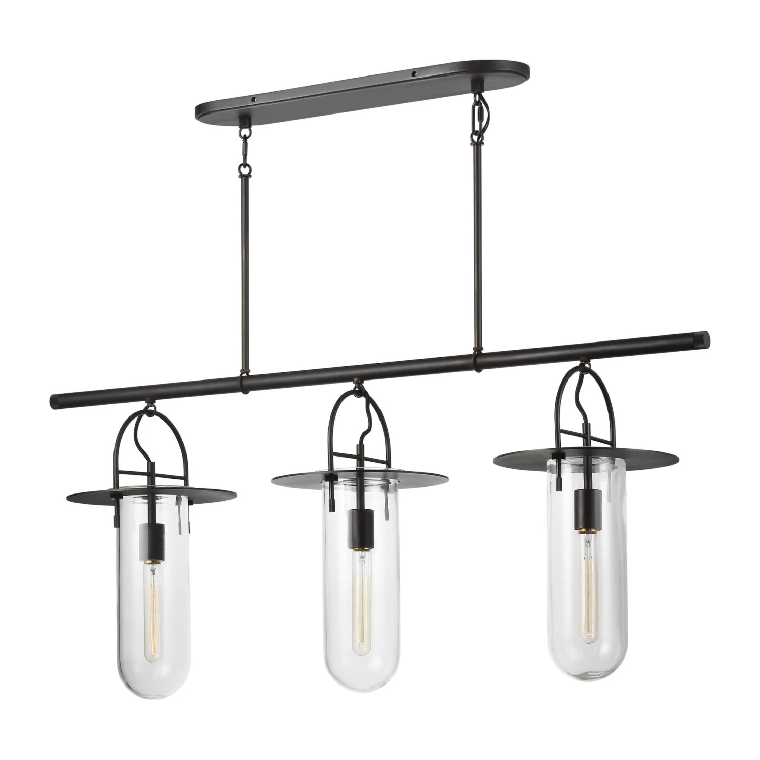 Kelly Wearstler Nuance 45 Inch 3 Light Linear Suspension Light By Visual Comfort Studio Collection 3 Kelly Wearstler Nuance 45 Inch 3 Light Linear Suspension Light By Visual Comfort Studio Collection