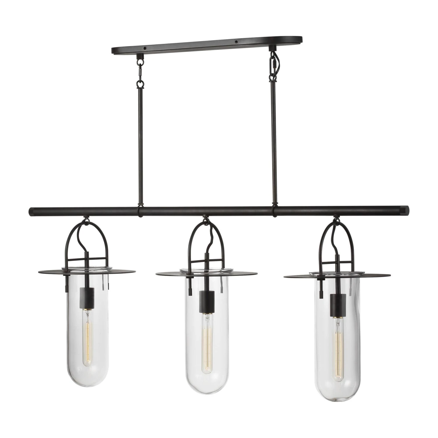 Kelly Wearstler Nuance 45 Inch 3 Light Linear Suspension Light By Visual Comfort Studio Collection 4 Kelly Wearstler Nuance 45 Inch 3 Light Linear Suspension Light By Visual Comfort Studio Collection - Image 2