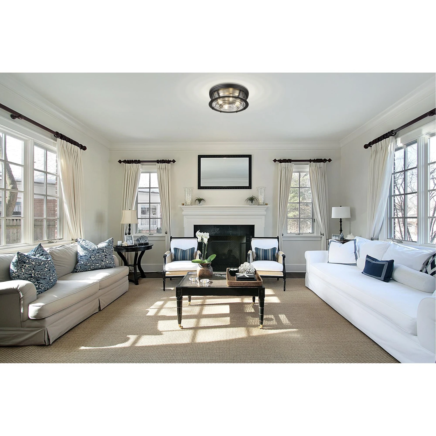 Cape Harbor 20 Inch 4 Light Flush Mount By Z-Lite 5 Cape Harbor 20 Inch 4 Light Flush Mount By Z-Lite - Image 3