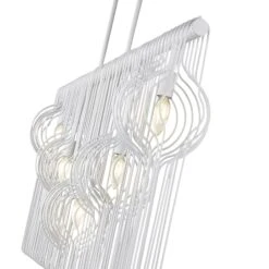 Contour 45 Inch 5 Light Linear Suspension Light By Z-Lite -Light Bulbs Sales Store Z Lite 801 5L WH AT 6